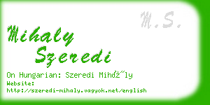 mihaly szeredi business card